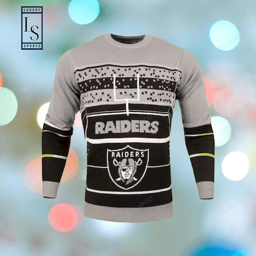 Oakland Raiders Stadium Light Up Raiders Ugly Christmas Sweater